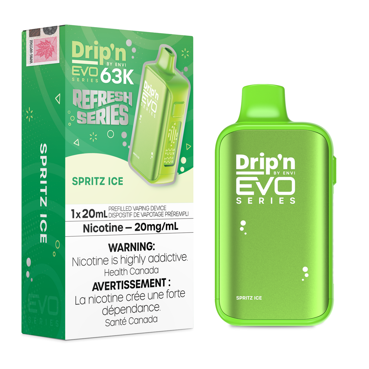 DRIP'N EVO 63K REFRESH SERIES DISPOSABLE VAPE (ALBERTA)