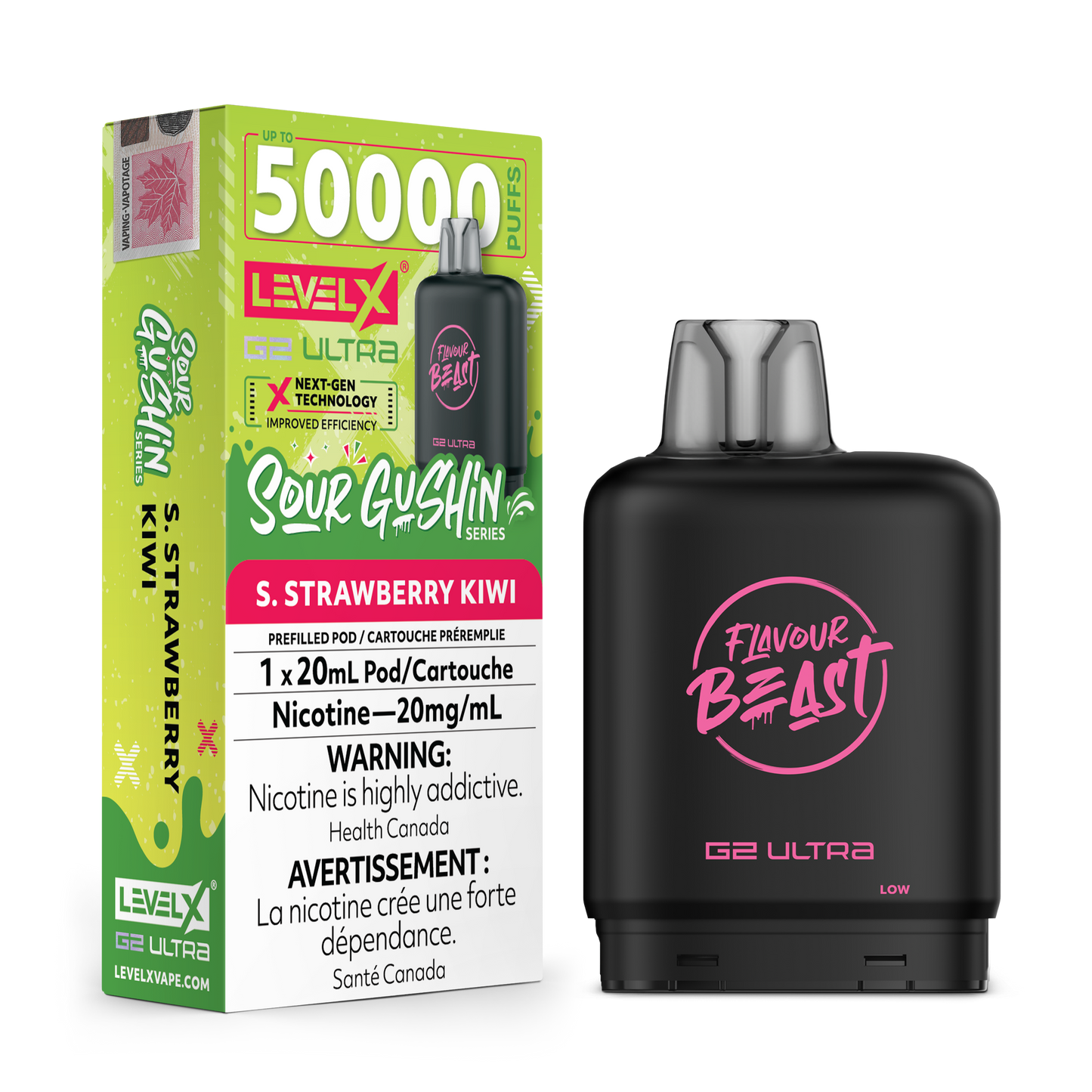 LEVEL X FLAVOUR BEAST G2 ULTRA SOUR GUSHIN POD (ALBERTA)