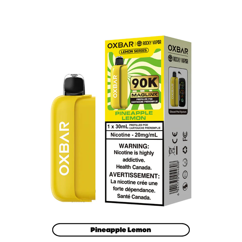 ROCKY VAPOR OXBAR MAGLINK LEMON SERIES POD (ALBERTA)