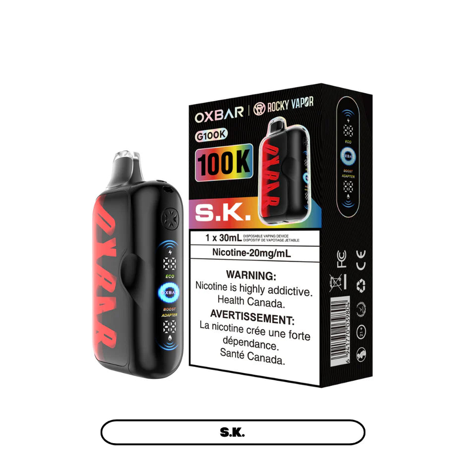 ROCKY VAPOR OXBAR G100K DISPOSABLE VAPE (ALBERTA)
