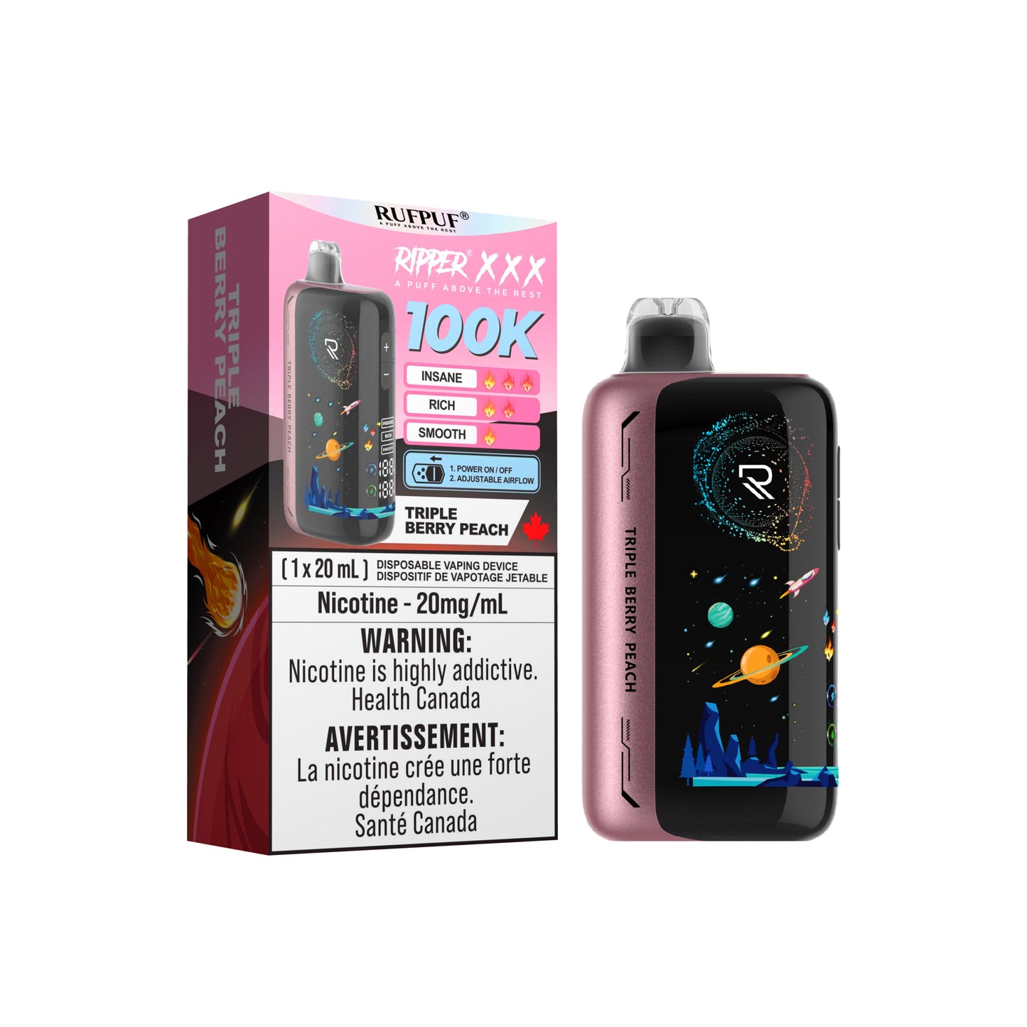 RIPPER XXX 100K DISPOSABLE VAPE (ALBERTA)