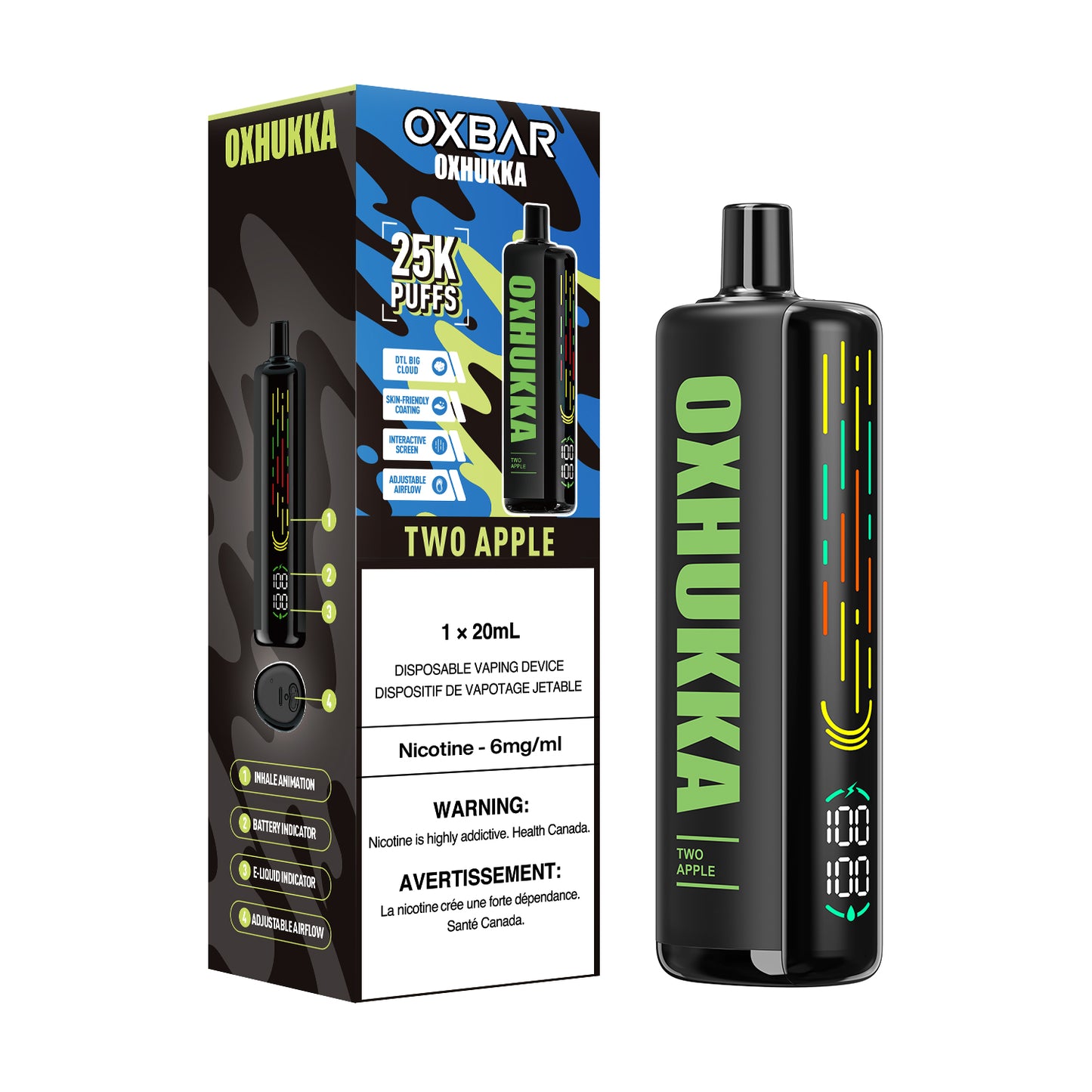 OXBAR OXHUKKA 25K DISPOSABLE VAPE (ALBERTA)