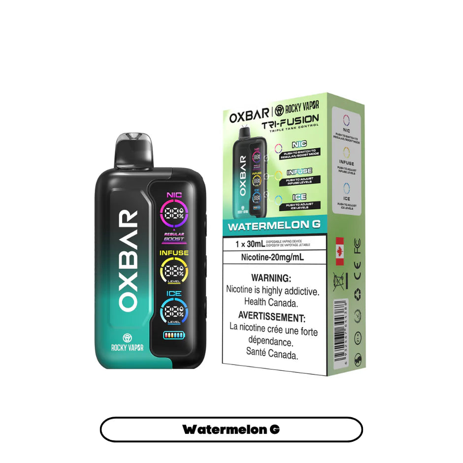 ROCKY VAPOR OXBAR TRI FUSION DISPOSABLE VAPE (ALBERTA)