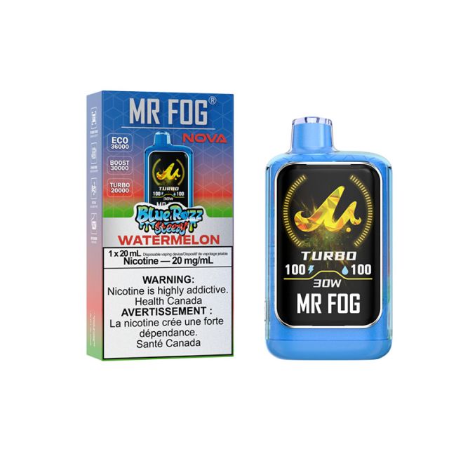 MR FOG NOVA 36K BLUE RAZZ STEEZY DISPOSABLE VAPE (ALBERTA)