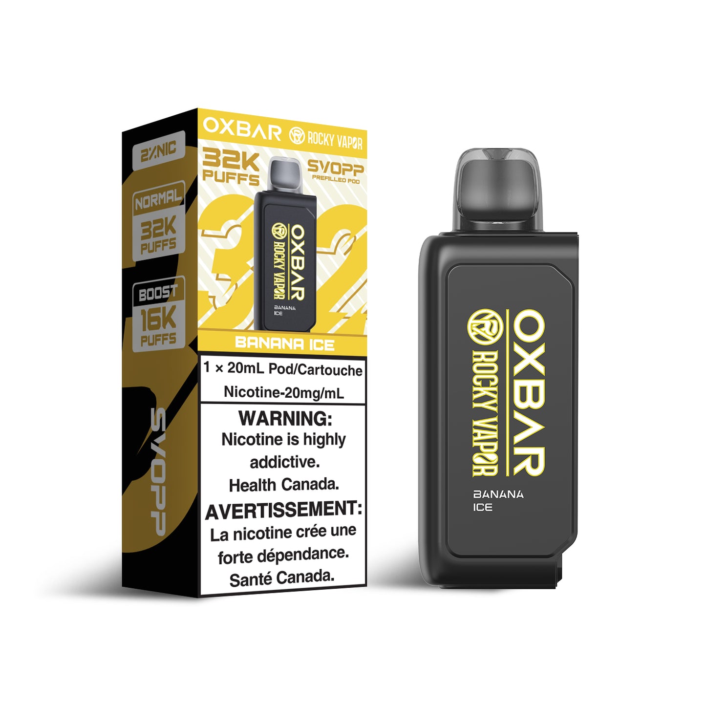 SVOPP ROCKY VAPOR OXBAR 32K POD (ALBERTA)