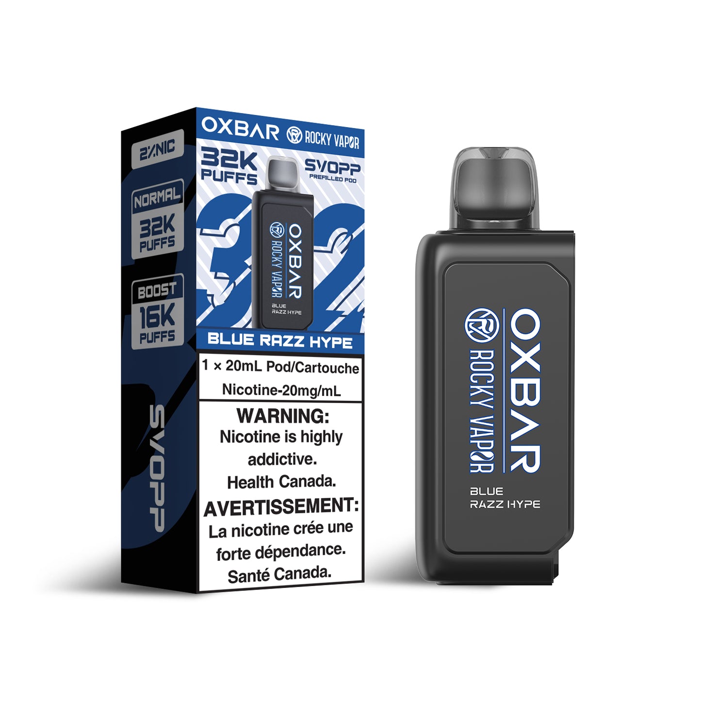 SVOPP ROCKY VAPOR OXBAR 32K POD (ALBERTA)