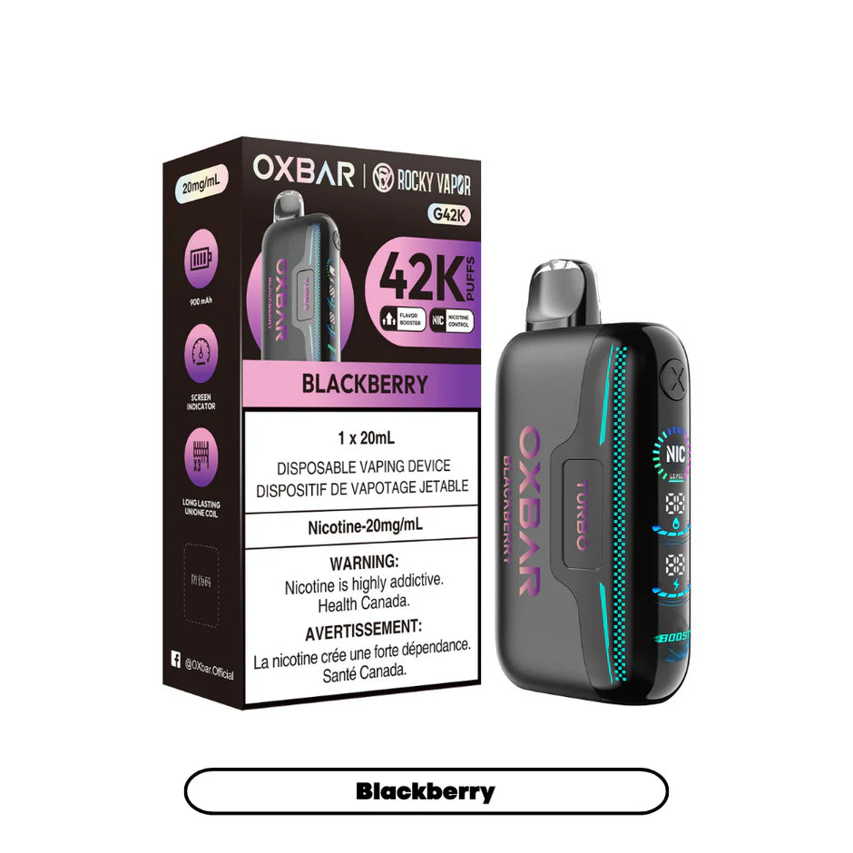 ROCKY VAPOR OXBAR G42K DISPOSABLE VAPE (ALBERTA)