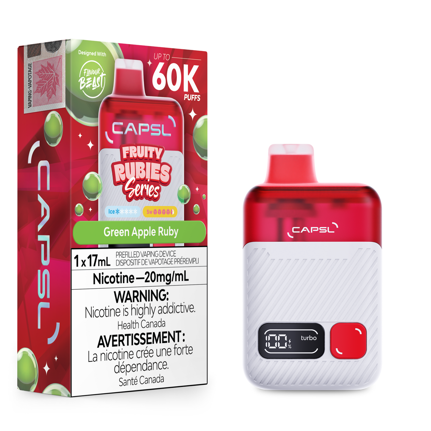 CAPSL AFX17 FRUITY RUBIES SERIES DISPOSABLE VAPE (ALBERTA)