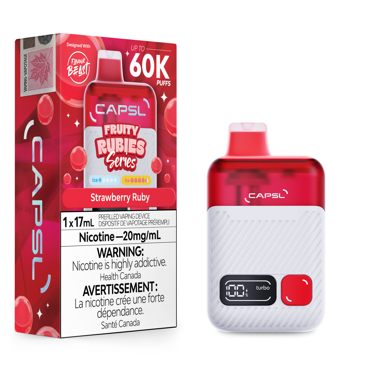 CAPSL AFX17 FRUITY RUBIES SERIES DISPOSABLE VAPE (ALBERTA)