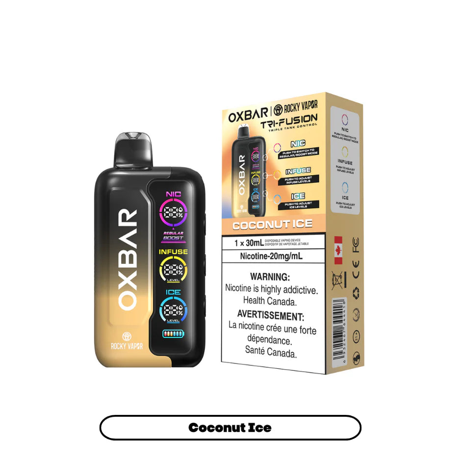 ROCKY VAPOR OXBAR TRI FUSION DISPOSABLE VAPE (ALBERTA)