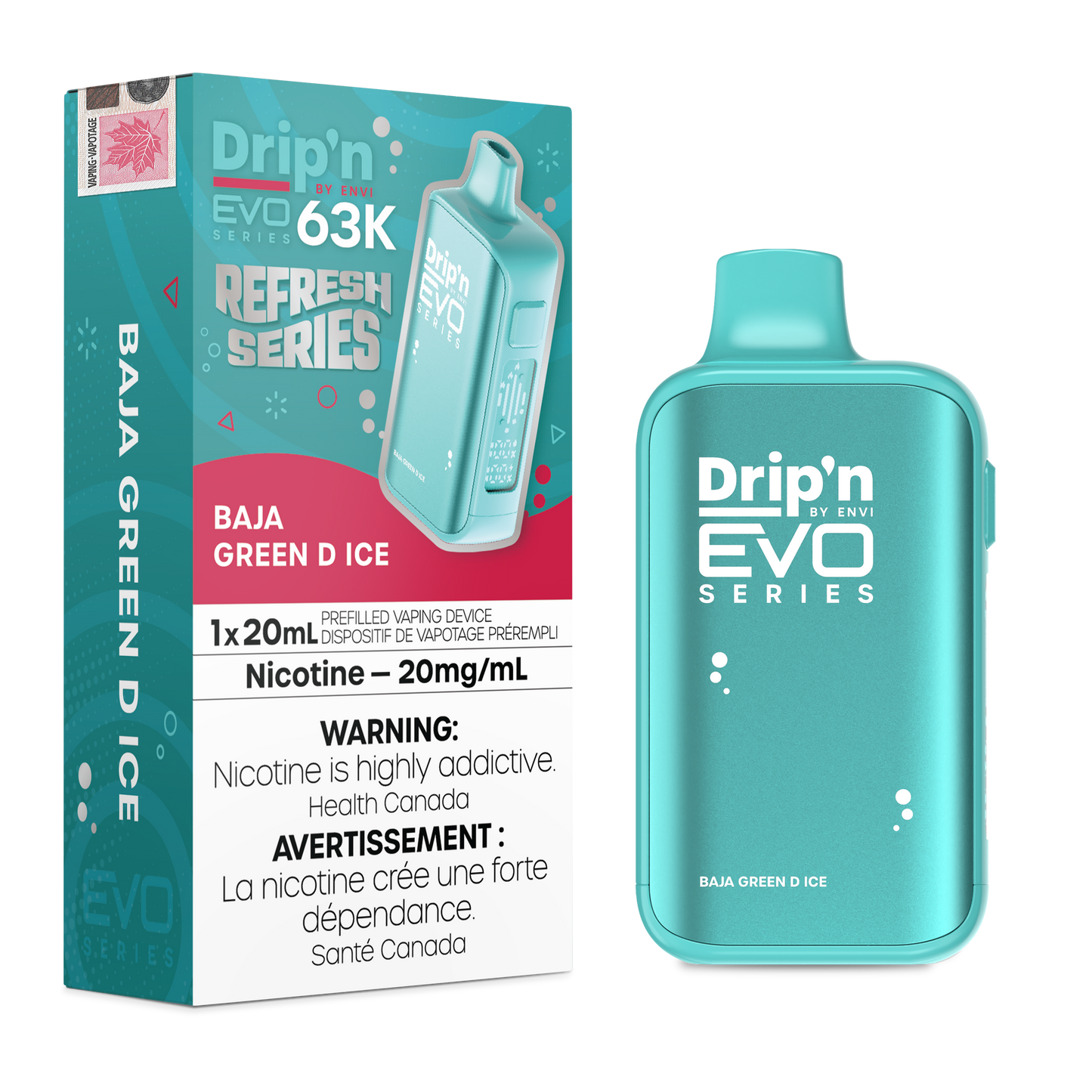 DRIP'N EVO 63K REFRESH SERIES DISPOSABLE VAPE (ALBERTA)