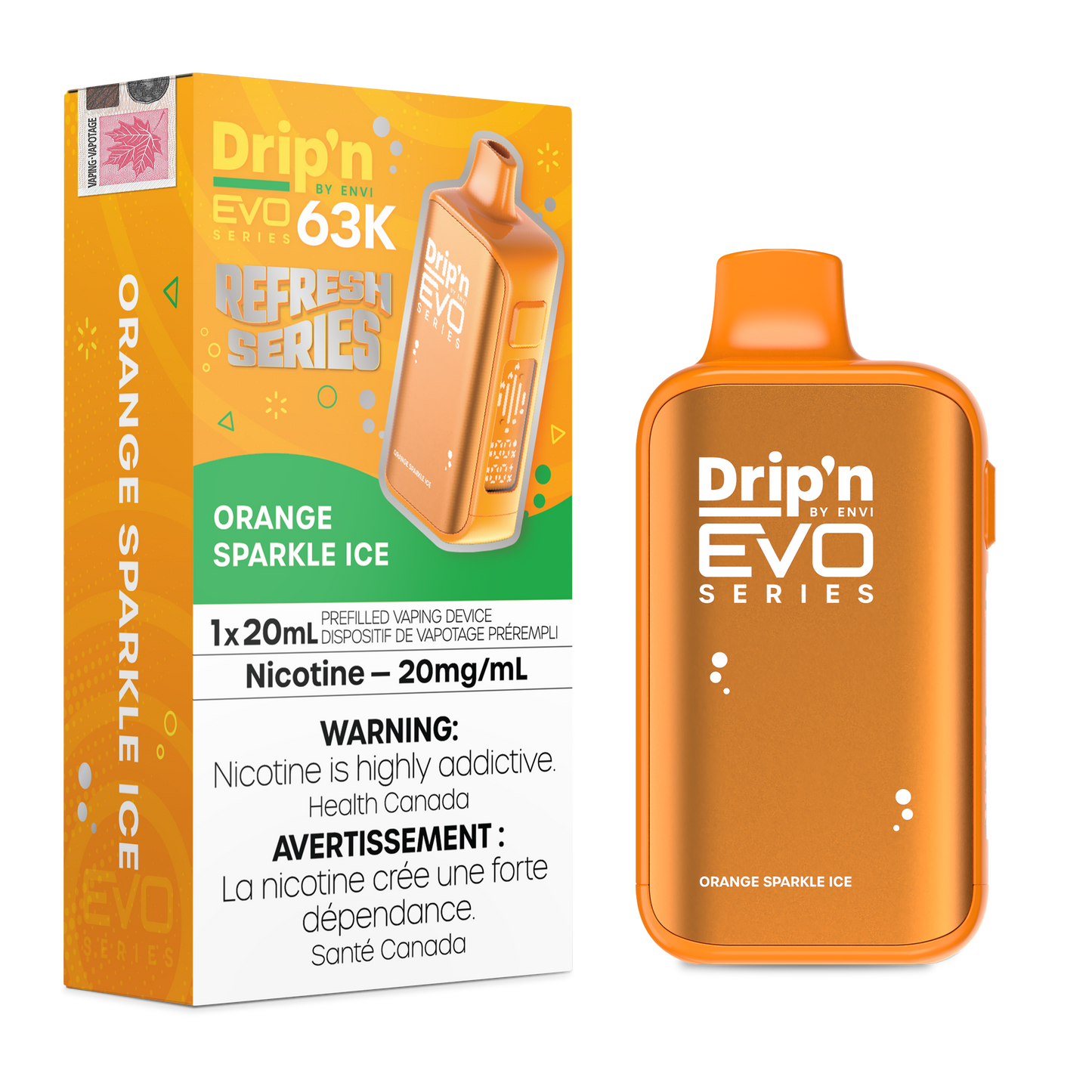DRIP'N EVO 63K REFRESH SERIES DISPOSABLE VAPE (ALBERTA)