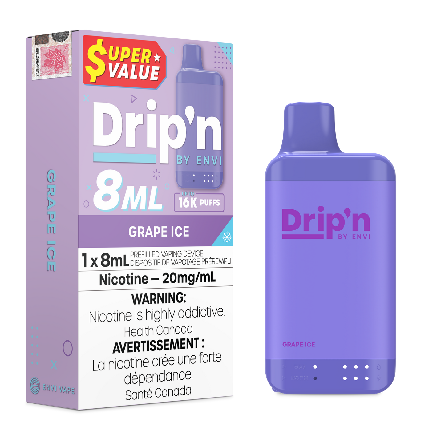 DRIP'N 8ML DISPOSABLE VAPE (ALBERTA)