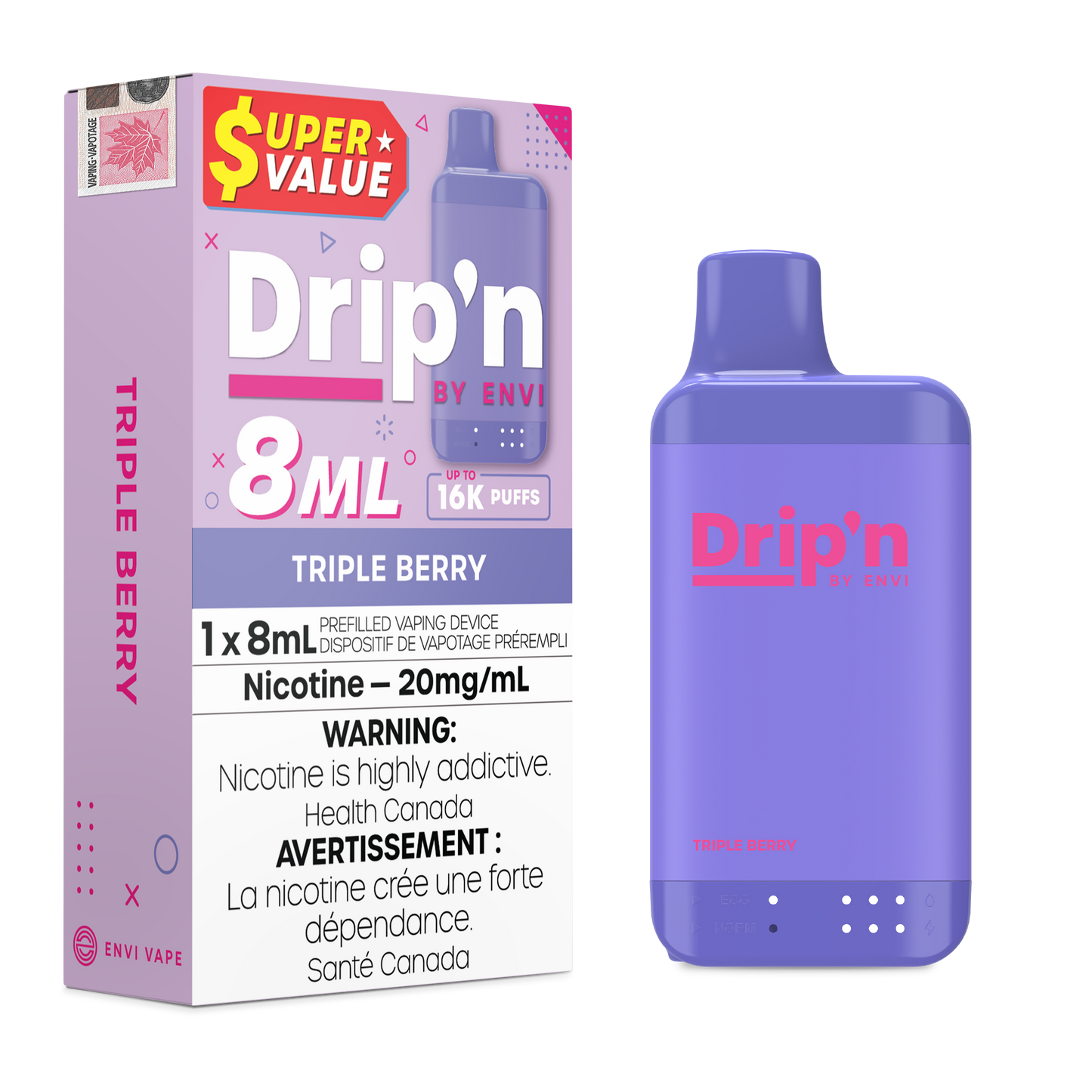 DRIP'N 8ML DISPOSABLE VAPE (ALBERTA)