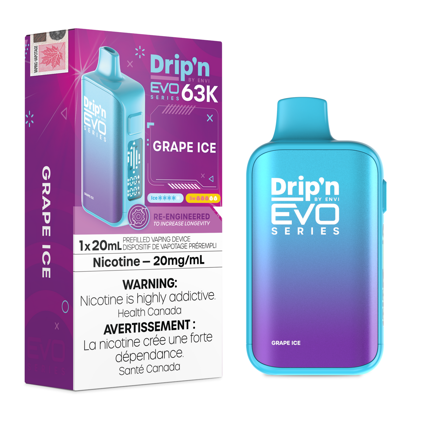 DRIP'N EVO 63K DISPOSABLE VAPE (ALBERTA)