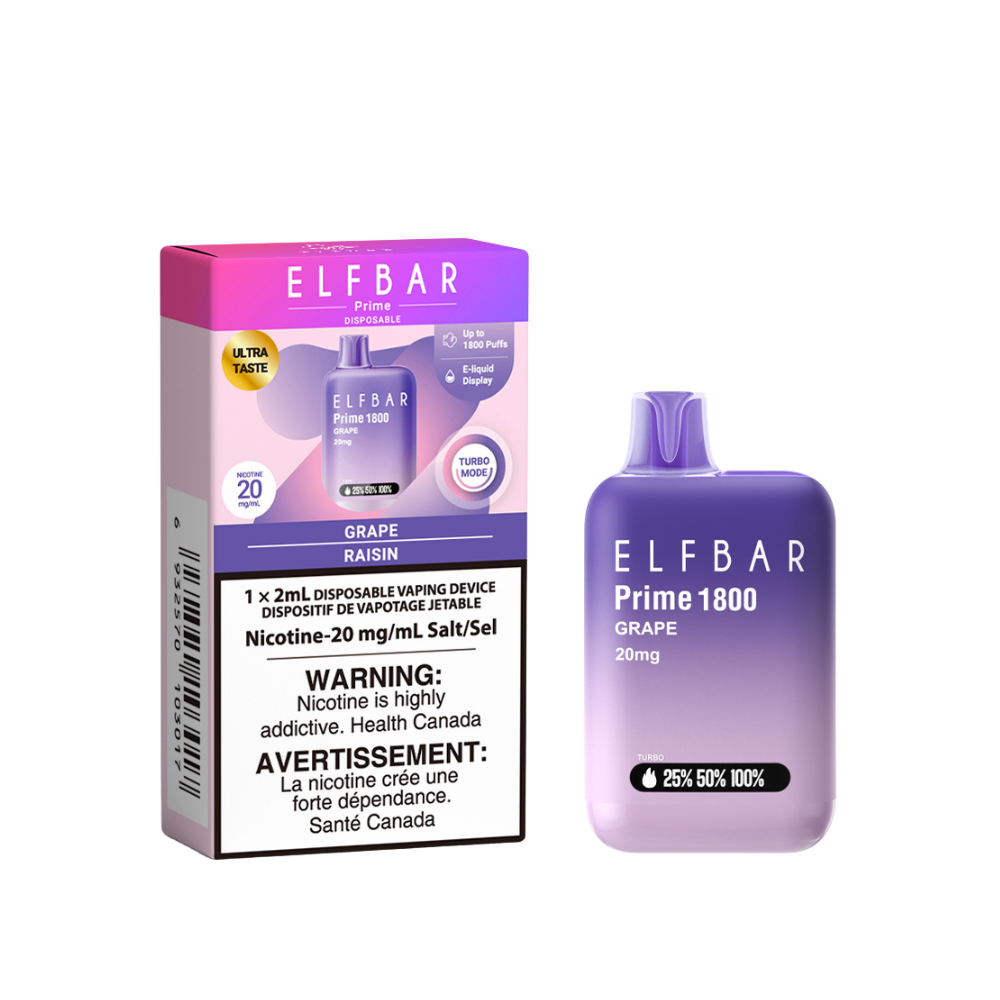 ELF BAR PRIME 1800 DISPOSABLE VAPE (ALBERTA)