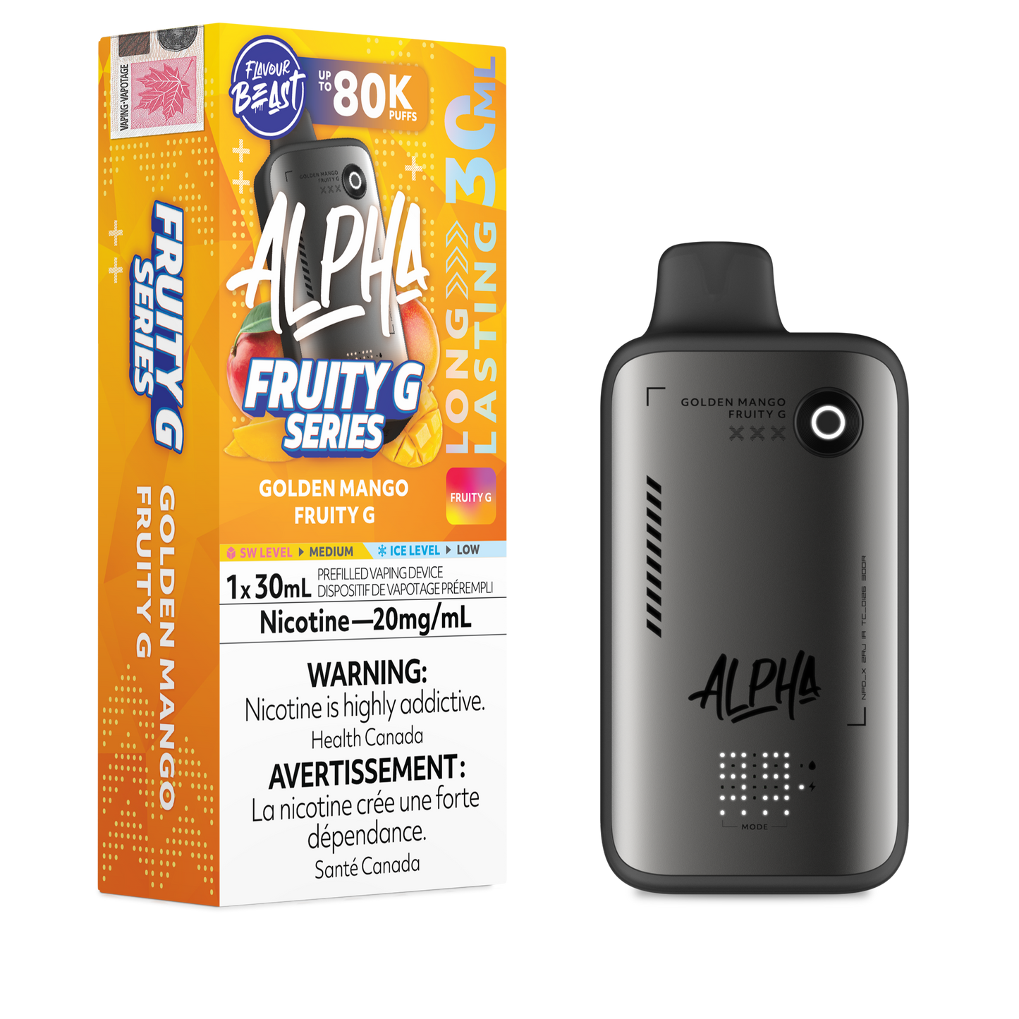 FLAVOUR BEAST ALPHA FRUITY G SERIES DISPOSABLE VAPE (ALBERTA)