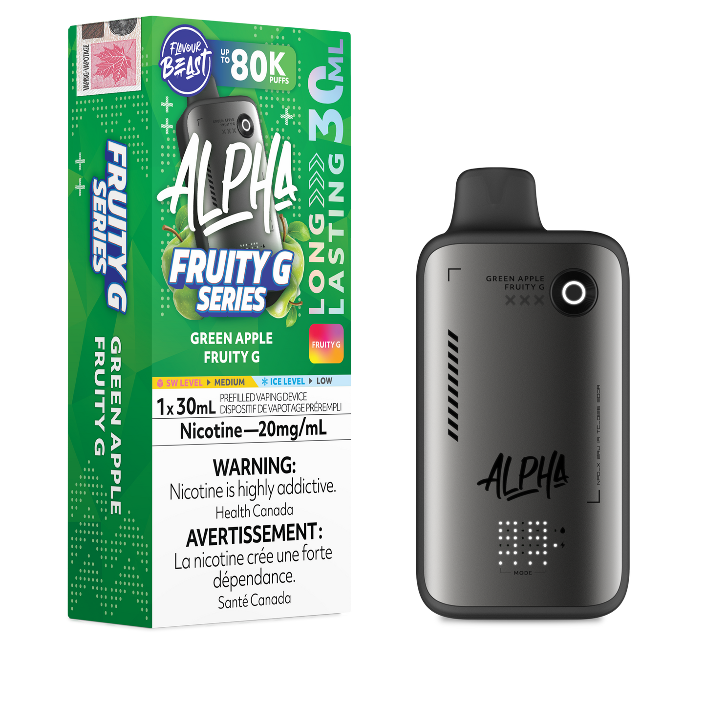FLAVOUR BEAST ALPHA FRUITY G SERIES DISPOSABLE VAPE (ALBERTA)
