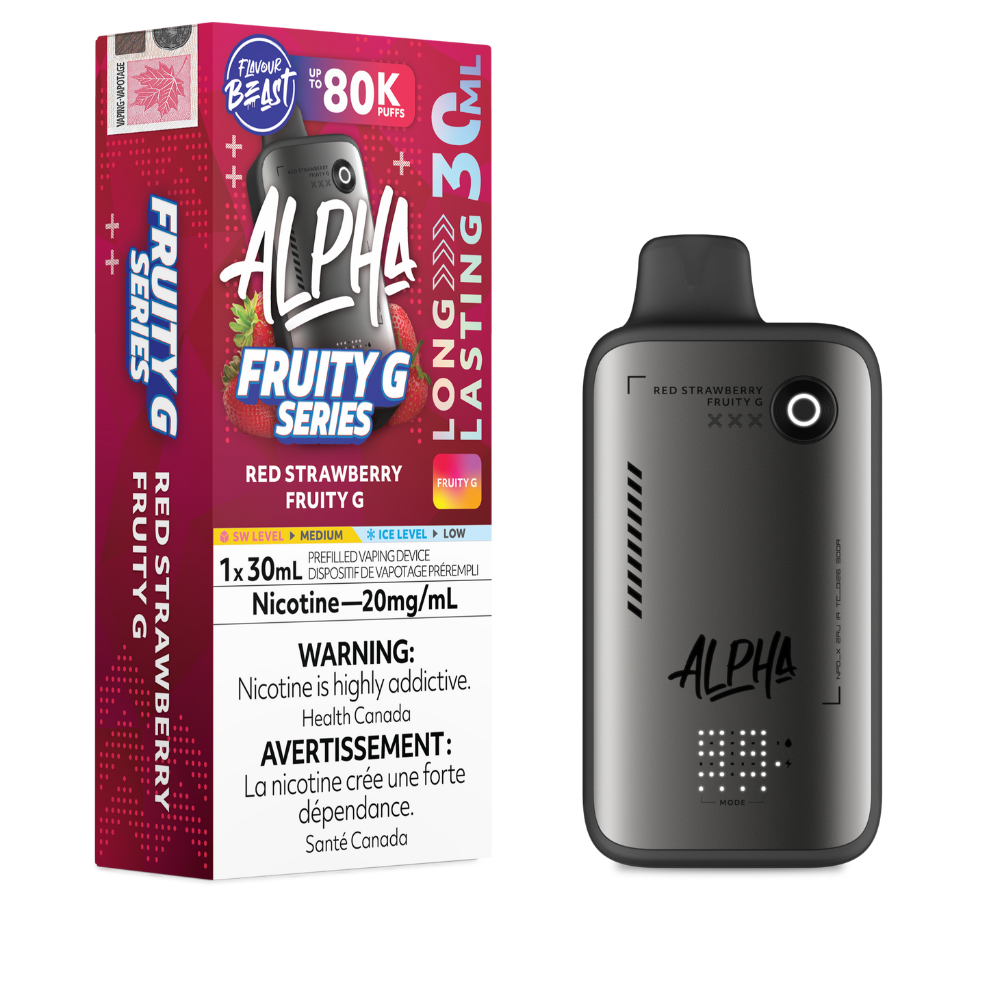 FLAVOUR BEAST ALPHA FRUITY G SERIES DISPOSABLE VAPE (ALBERTA)