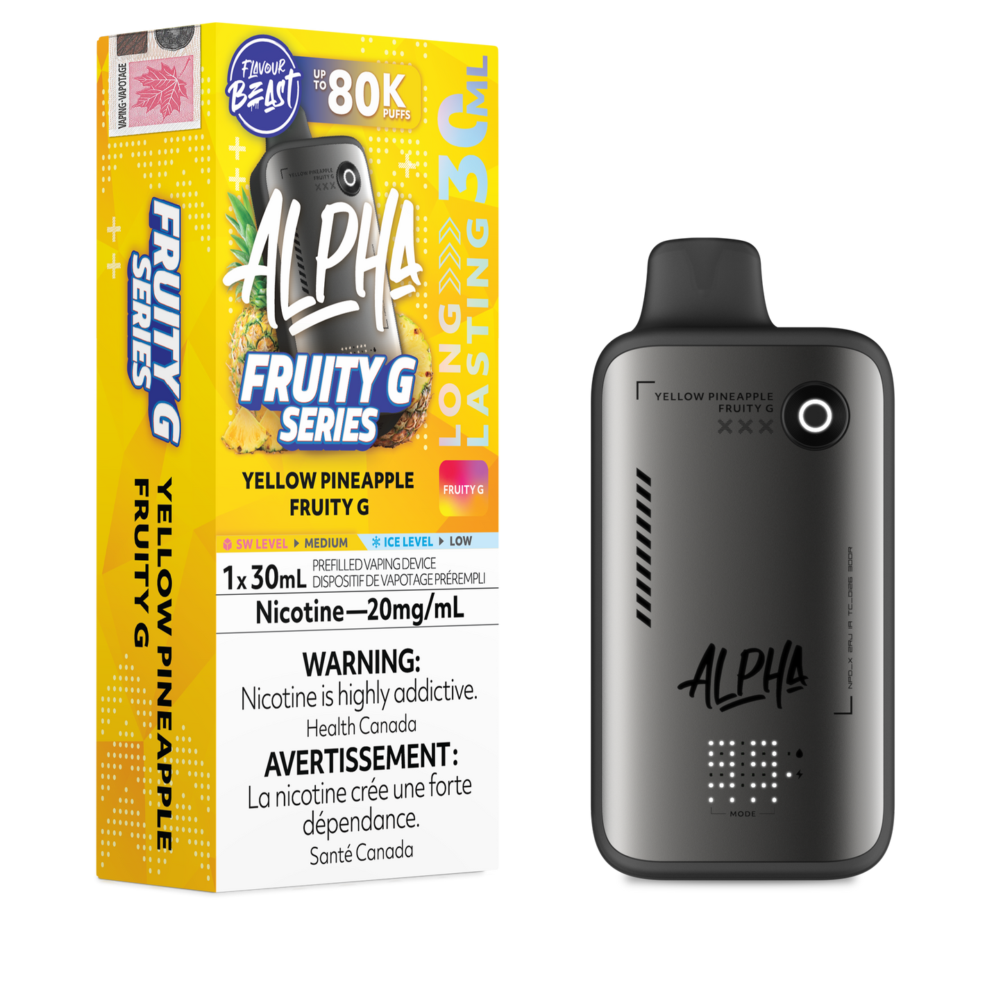 FLAVOUR BEAST ALPHA FRUITY G SERIES DISPOSABLE VAPE (ALBERTA)