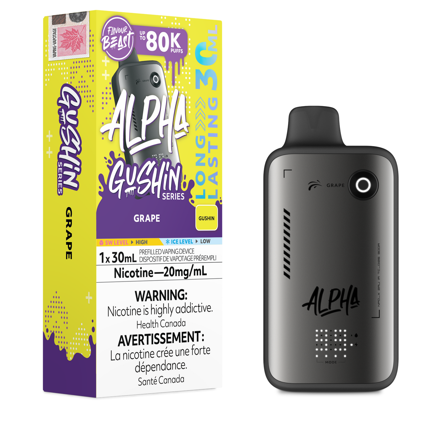 FLAVOUR BEAST ALPHA GUSHIN SERIES DISPOSABLE VAPE (ALBERTA)