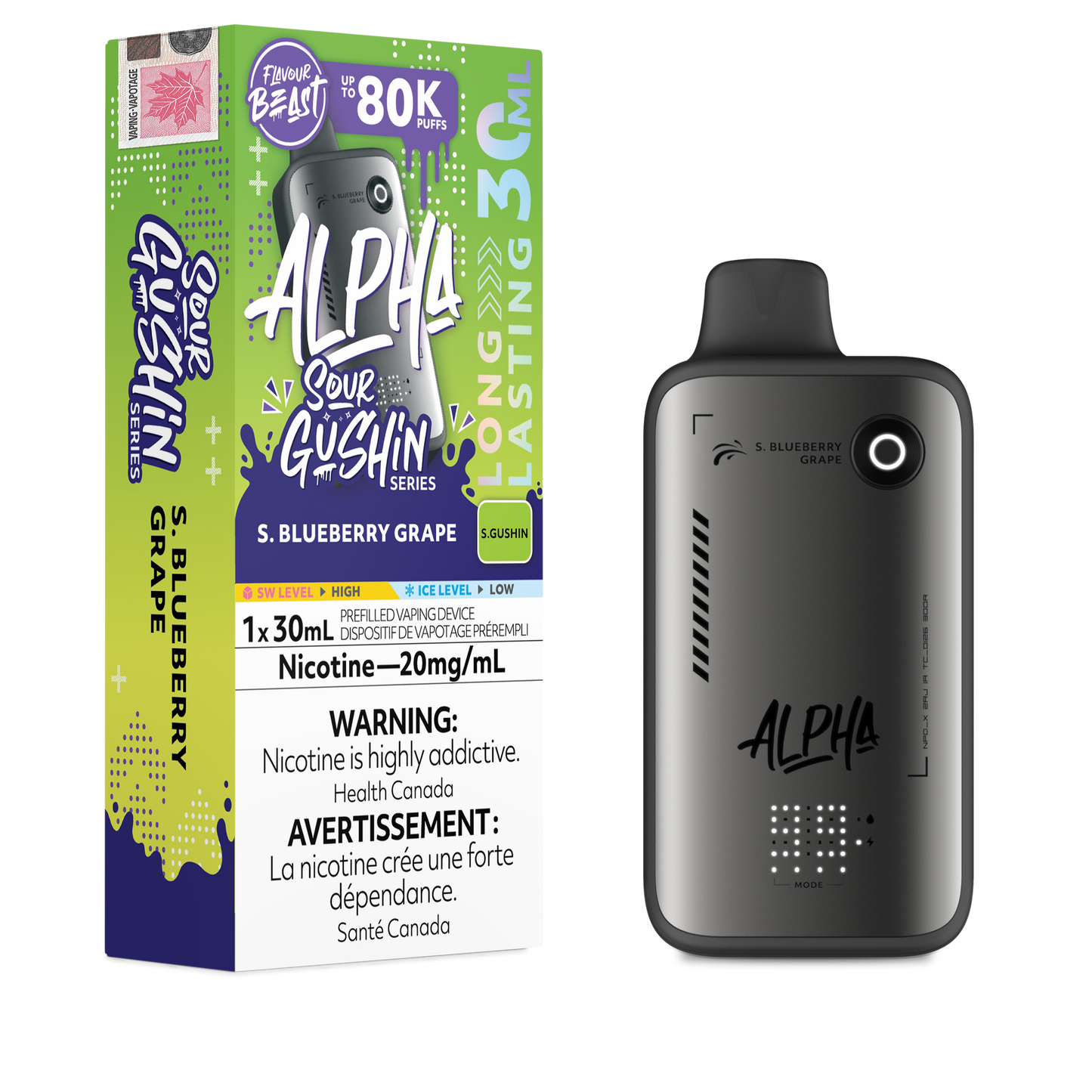 FLAVOUR BEAST ALPHA SOUR GUSHIN SERIES DISPOSABLE VAPE (ALBERTA)