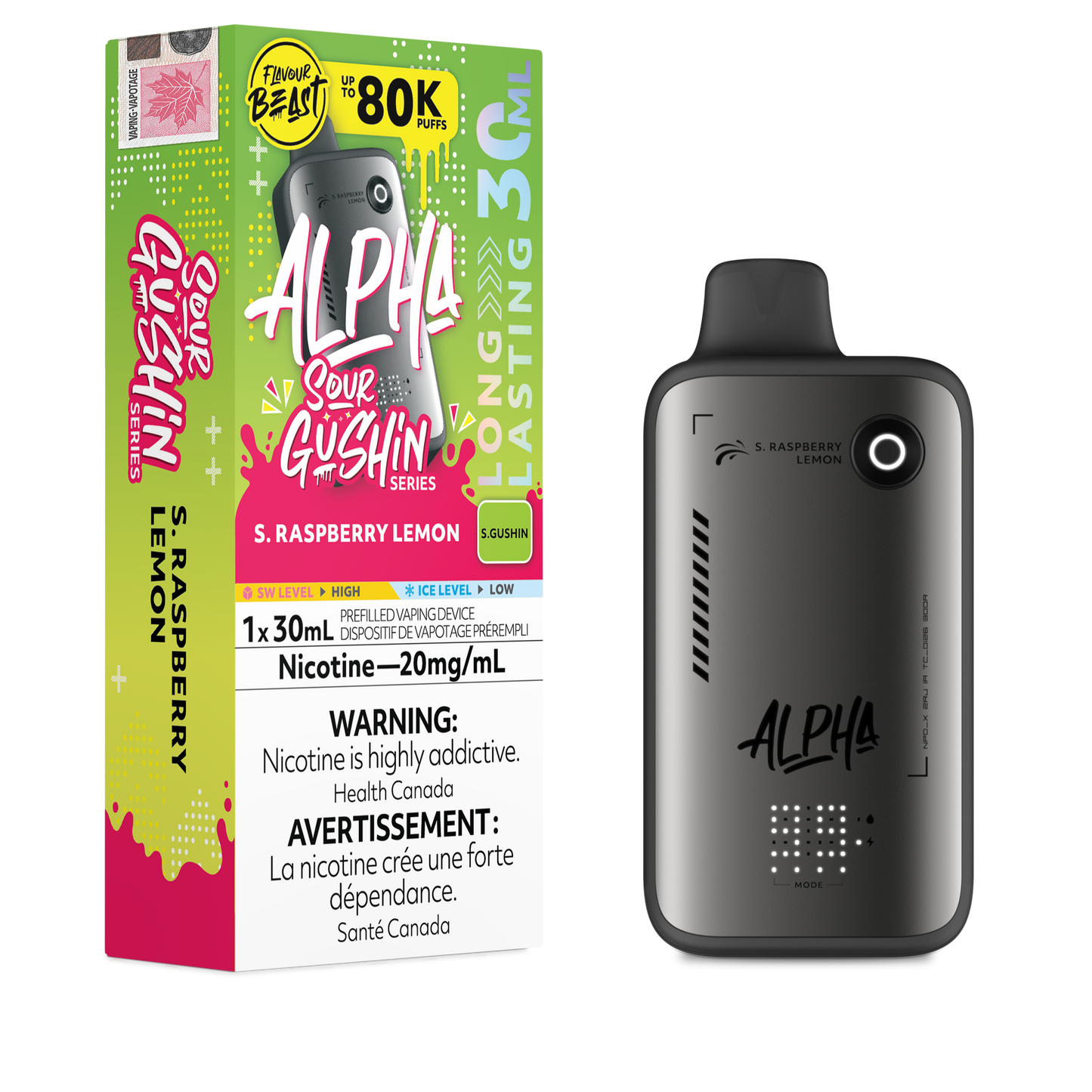 FLAVOUR BEAST ALPHA SOUR GUSHIN SERIES DISPOSABLE VAPE (ALBERTA)