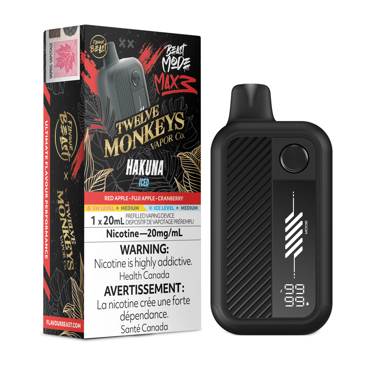 FLAVOUR BEAST BEAST MODE MAX 3 X 12M DISPOSABLE VAPE (ALBERTA)