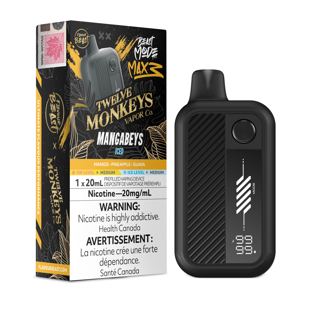 FLAVOUR BEAST BEAST MODE MAX 3 X 12M DISPOSABLE VAPE (ALBERTA)