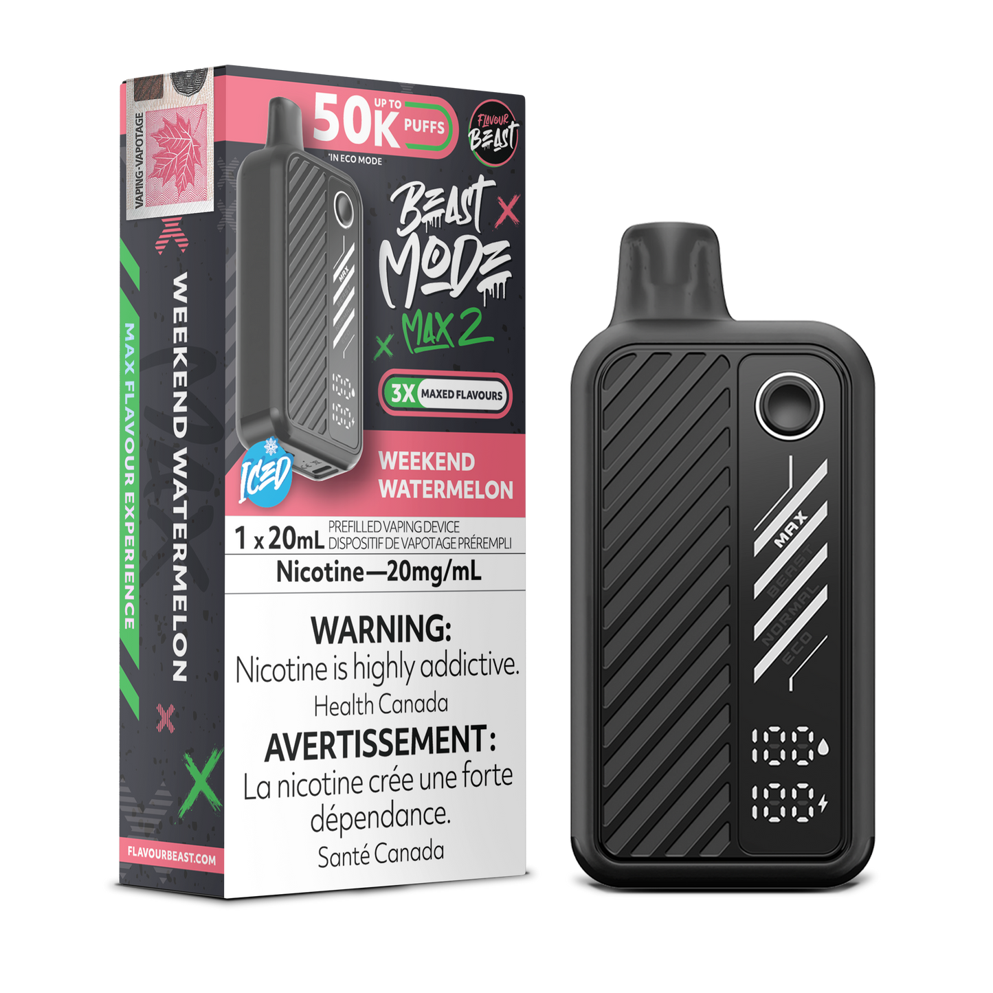 FLAVOUR BEAST BEAST MODE MAX 2 50K DISPOSABLE VAPE (ALBERTA)