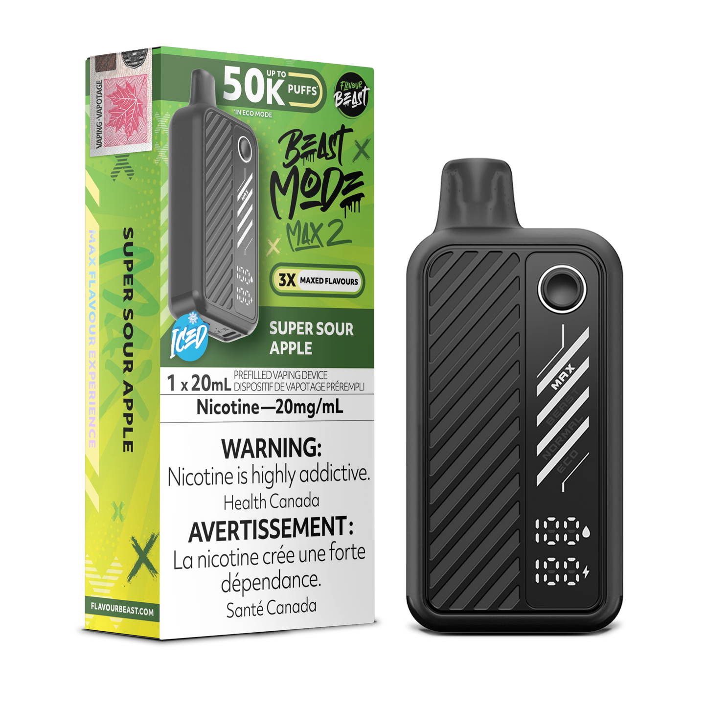 FLAVOUR BEAST BEAST MODE MAX 2 50K DISPOSABLE VAPE (ALBERTA)