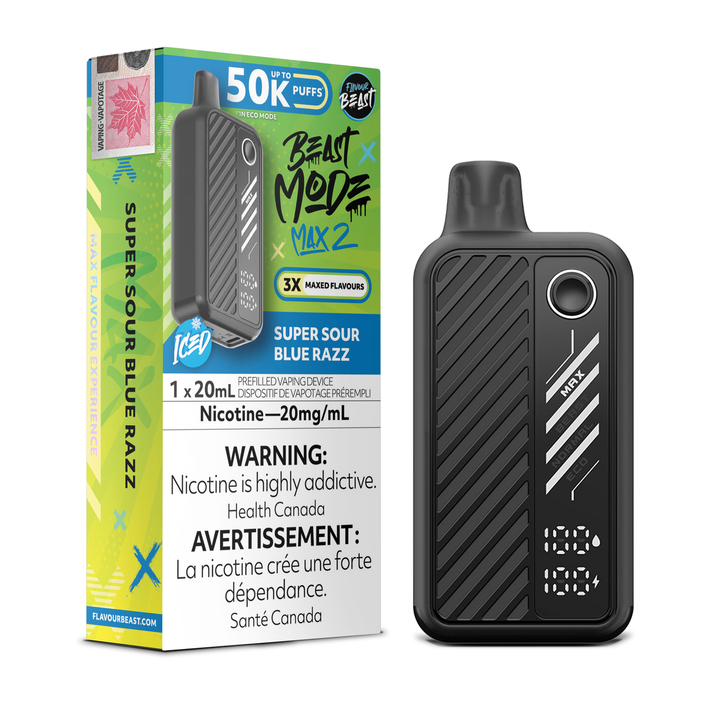 FLAVOUR BEAST BEAST MODE MAX 2 50K DISPOSABLE VAPE (ALBERTA)