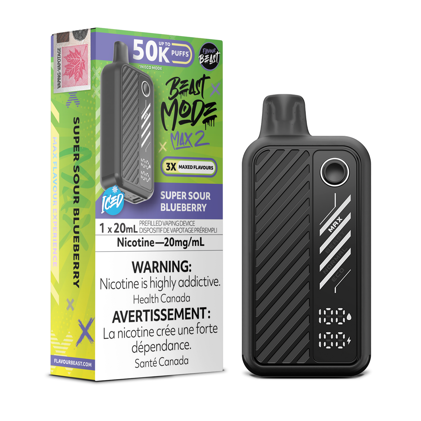 FLAVOUR BEAST BEAST MODE MAX 2 50K DISPOSABLE VAPE (ALBERTA)