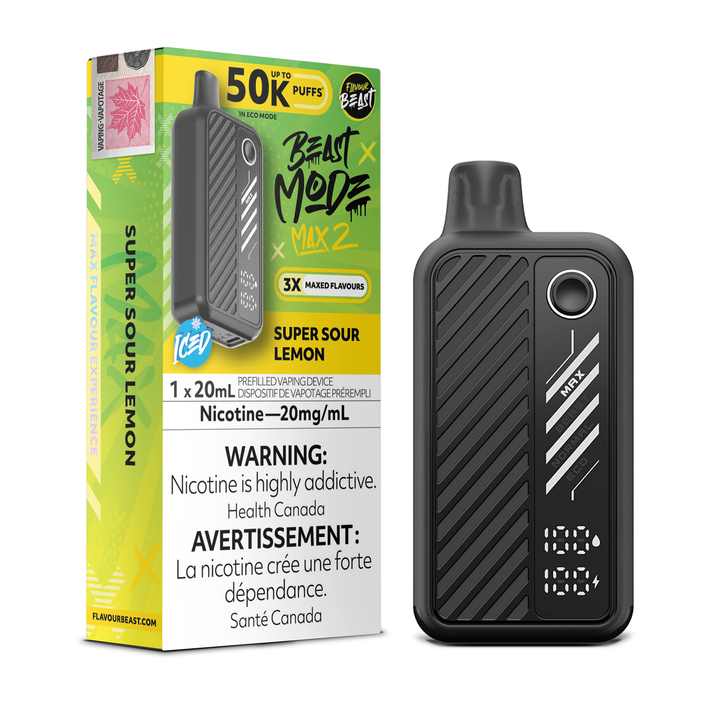 FLAVOUR BEAST BEAST MODE MAX 2 50K DISPOSABLE VAPE (ALBERTA)