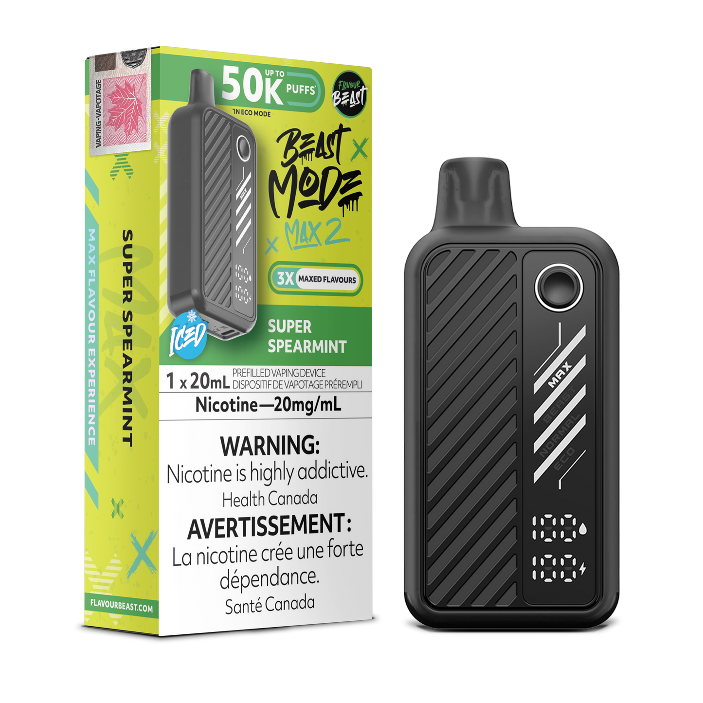 FLAVOUR BEAST BEAST MODE MAX 2 50K DISPOSABLE VAPE (ALBERTA)
