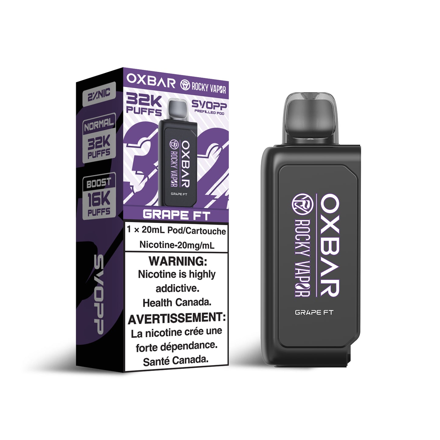 SVOPP ROCKY VAPOR OXBAR 32K POD (ALBERTA)