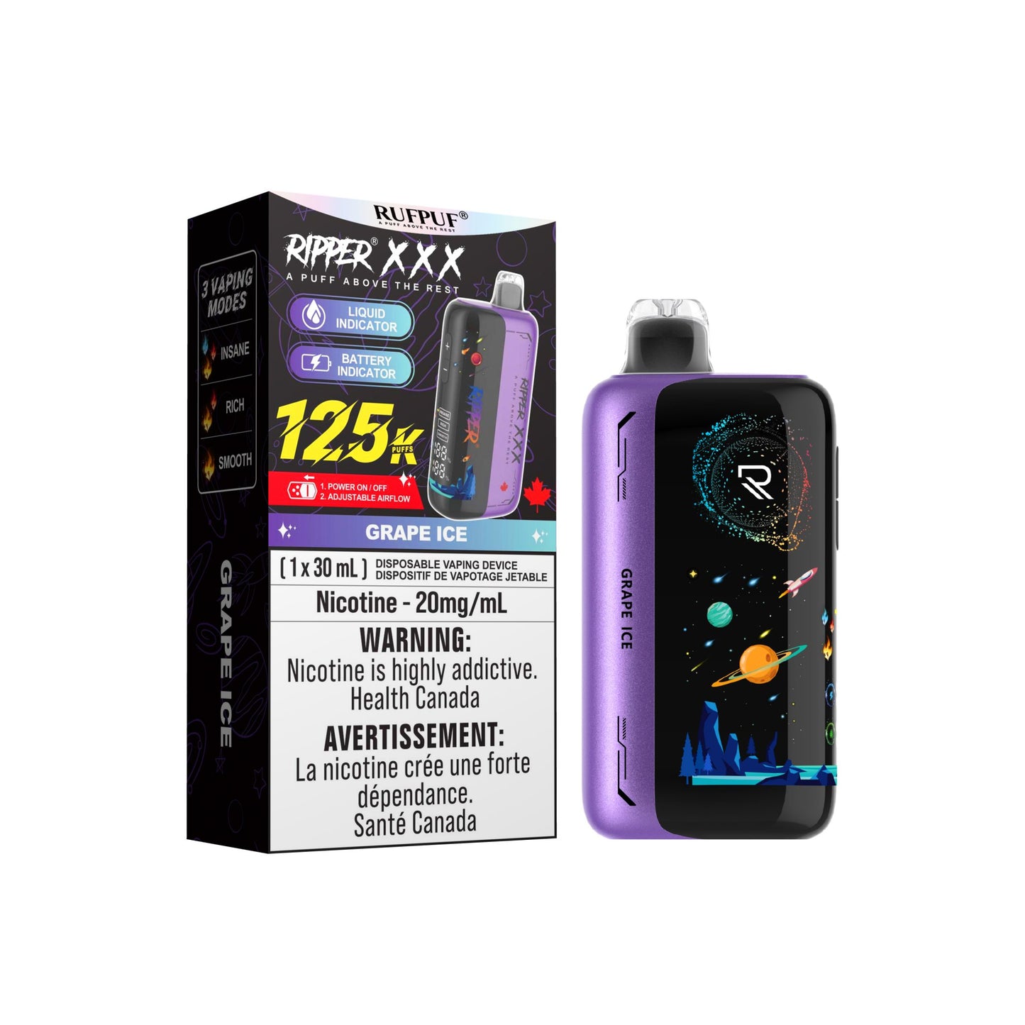RIPPER XXX 125K DISPOSABLE VAPE (ALBERTA)