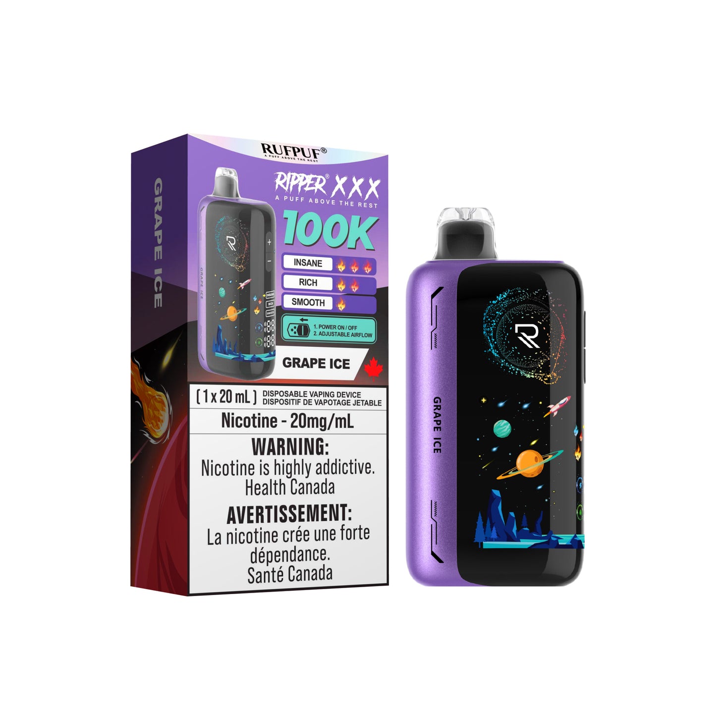 RIPPER XXX 100K DISPOSABLE VAPE (ALBERTA)