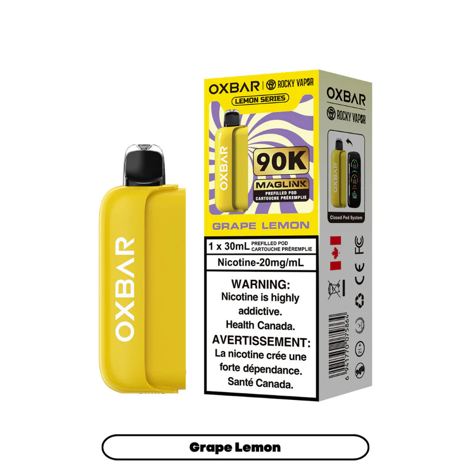 ROCKY VAPOR OXBAR MAGLINK LEMON SERIES POD (ALBERTA)