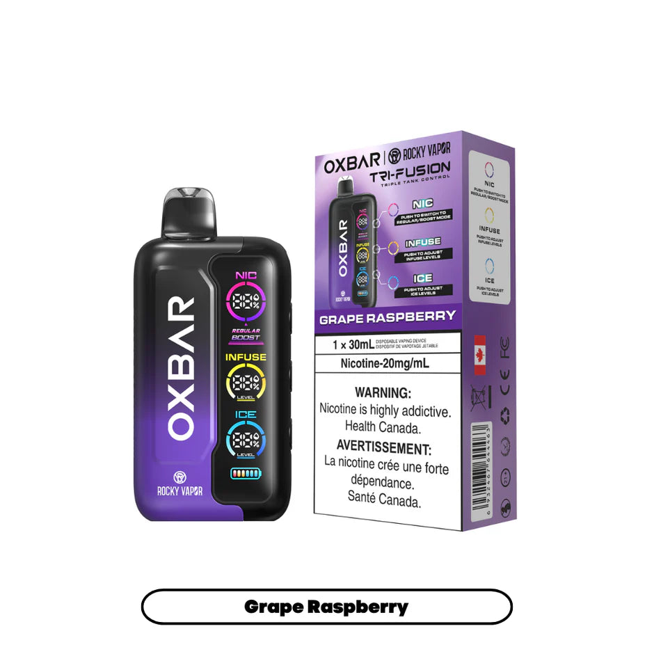 ROCKY VAPOR OXBAR TRI FUSION DISPOSABLE VAPE (ALBERTA)
