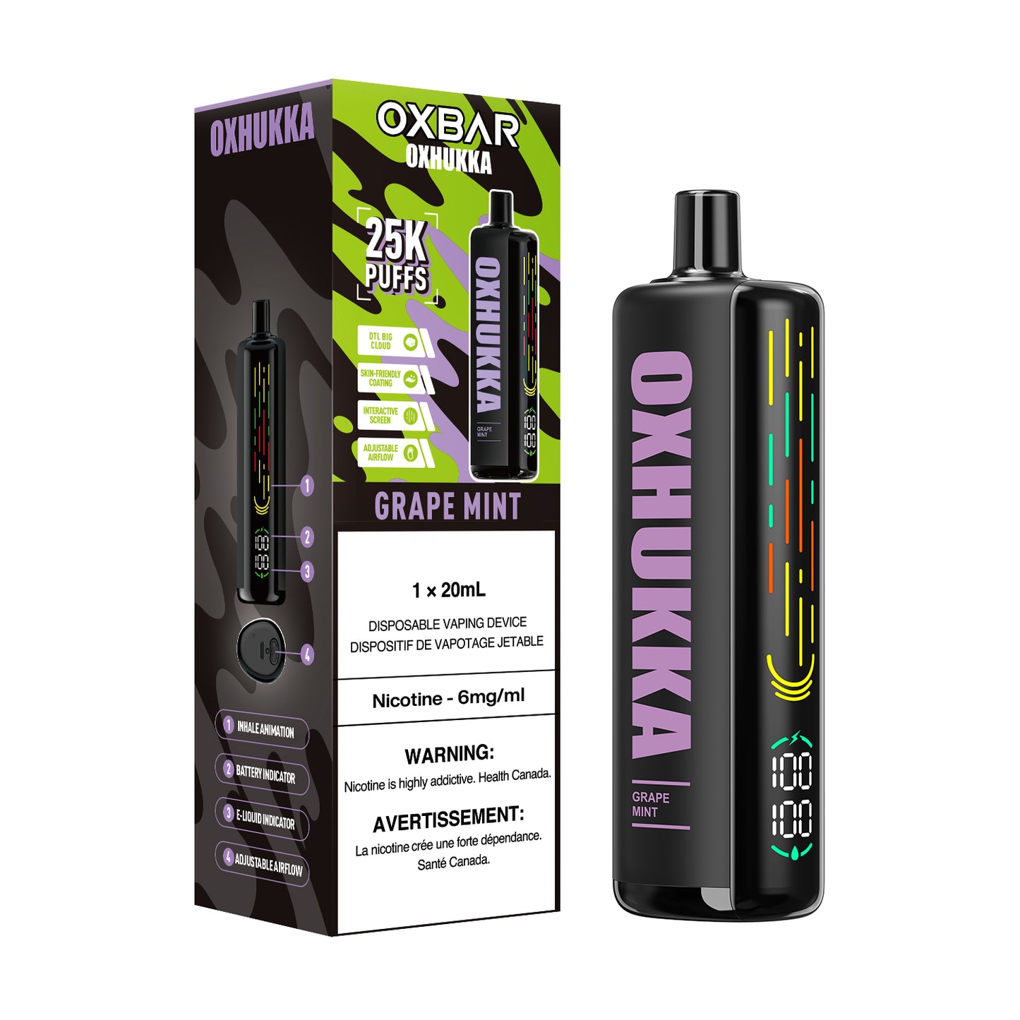 OXBAR OXHUKKA 25K DISPOSABLE VAPE (ALBERTA)