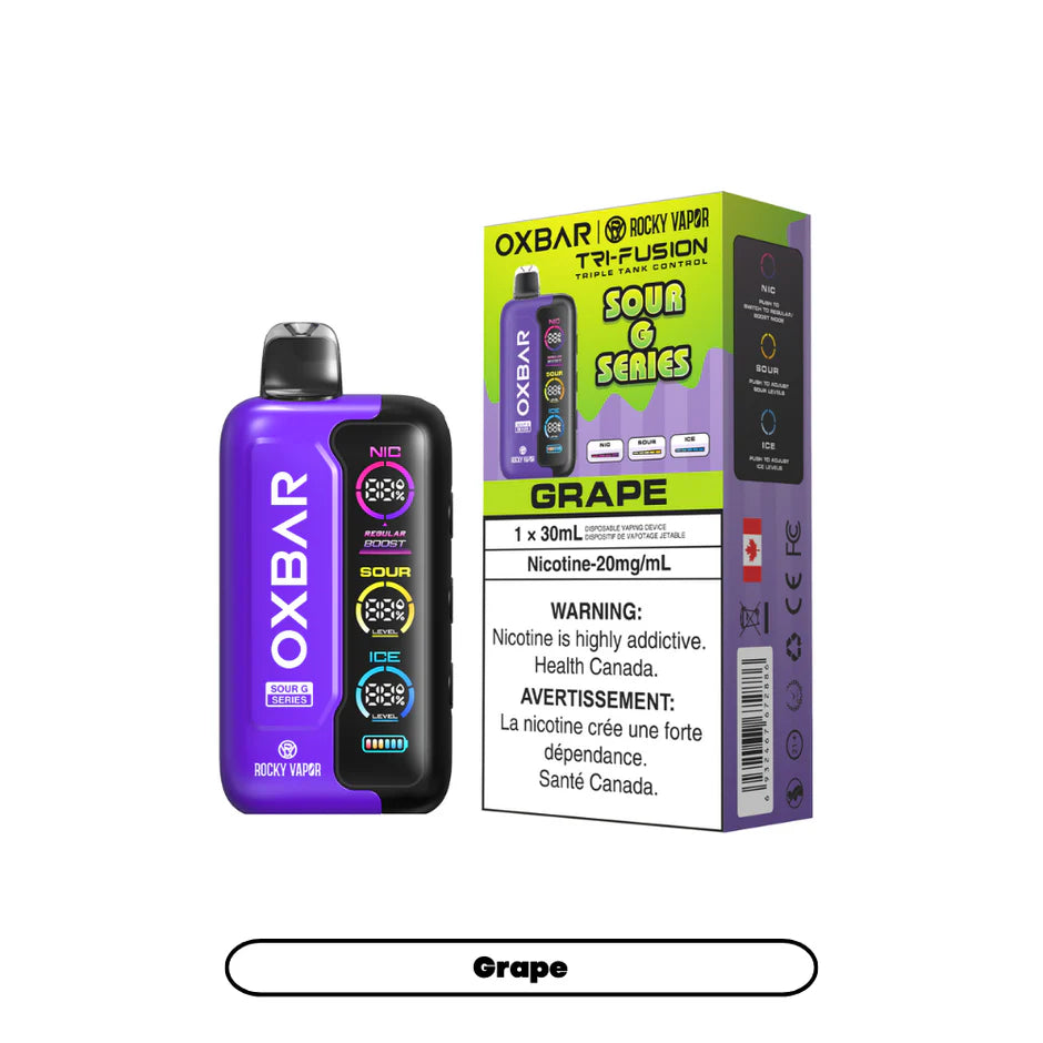 ROCKY VAPOR OXBAR TRI FUSION DISPOSABLE VAPE (ALBERTA)