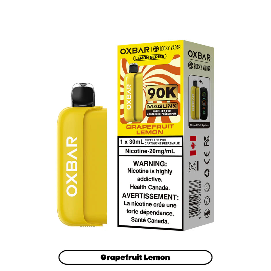 ROCKY VAPOR OXBAR MAGLINK LEMON SERIES POD (ALBERTA)