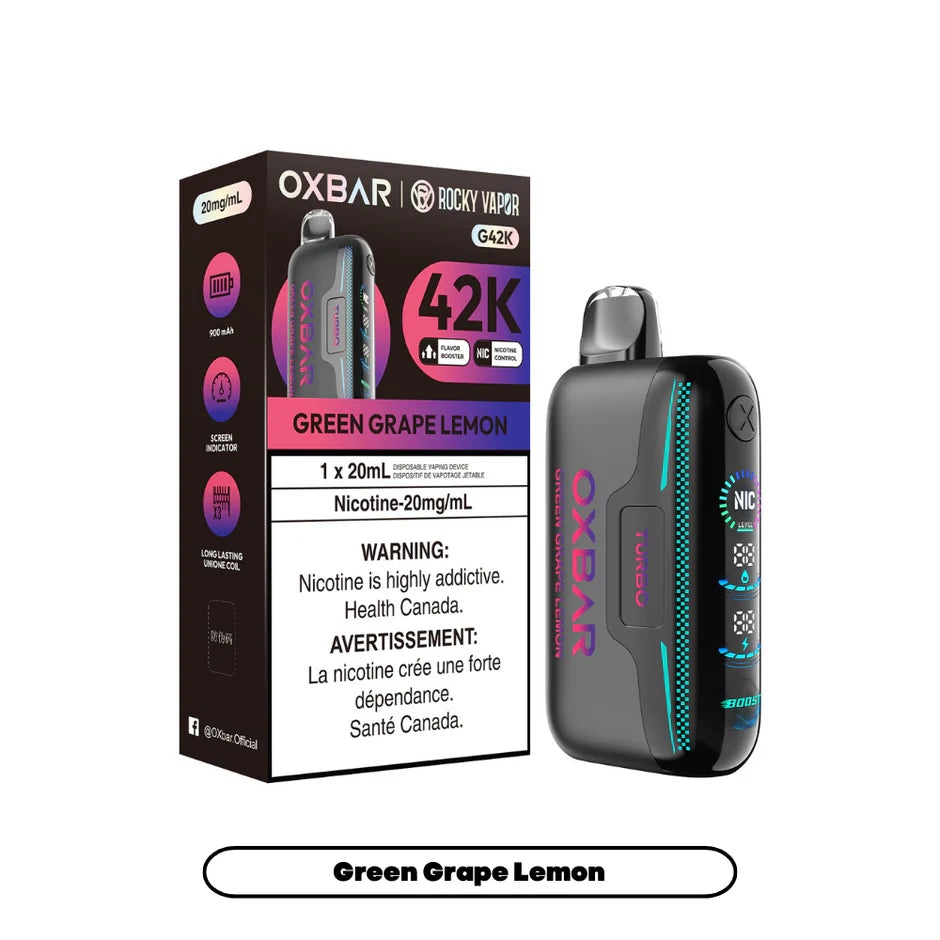 ROCKY VAPOR OXBAR G42K DISPOSABLE VAPE (ALBERTA)