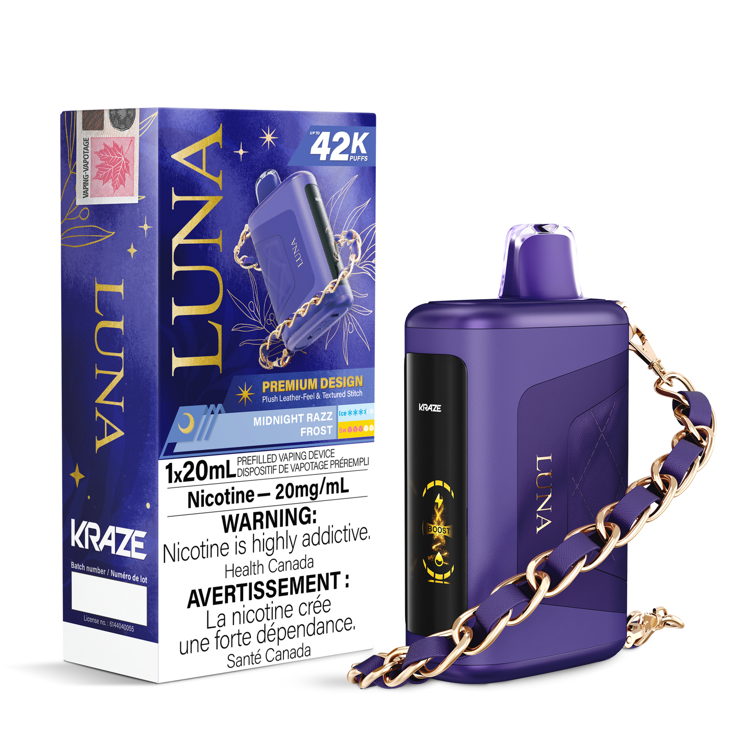 KRAZE LUNA 42K DISPOSABLE VAPE (ALBERTA)