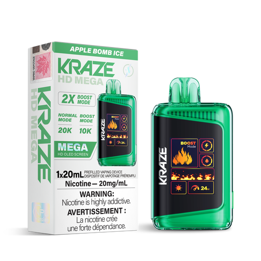KRAZE HD MEGA 20K DISPOSABLE VAPE (ALBERTA)