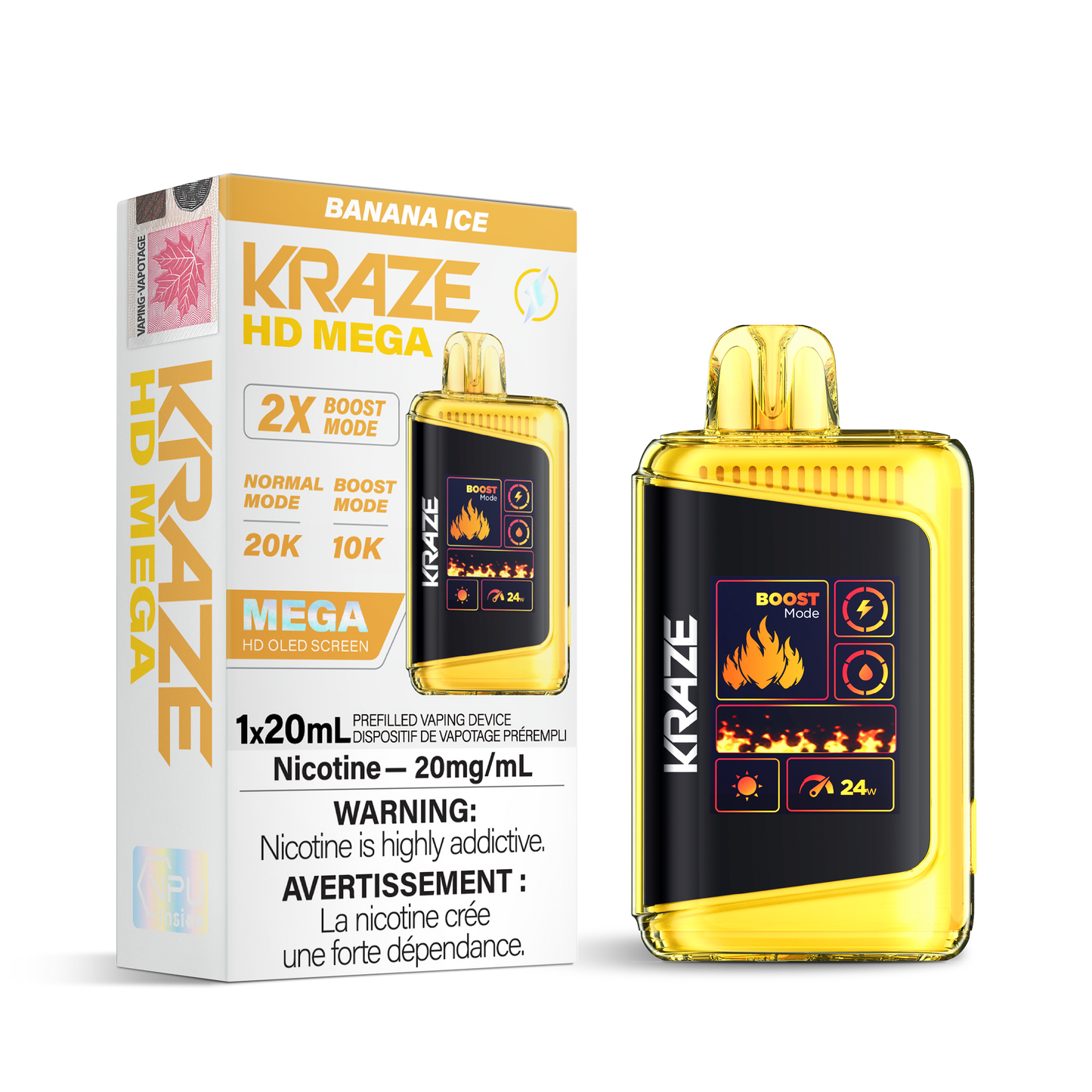 KRAZE HD MEGA 20K DISPOSABLE VAPE (ALBERTA)