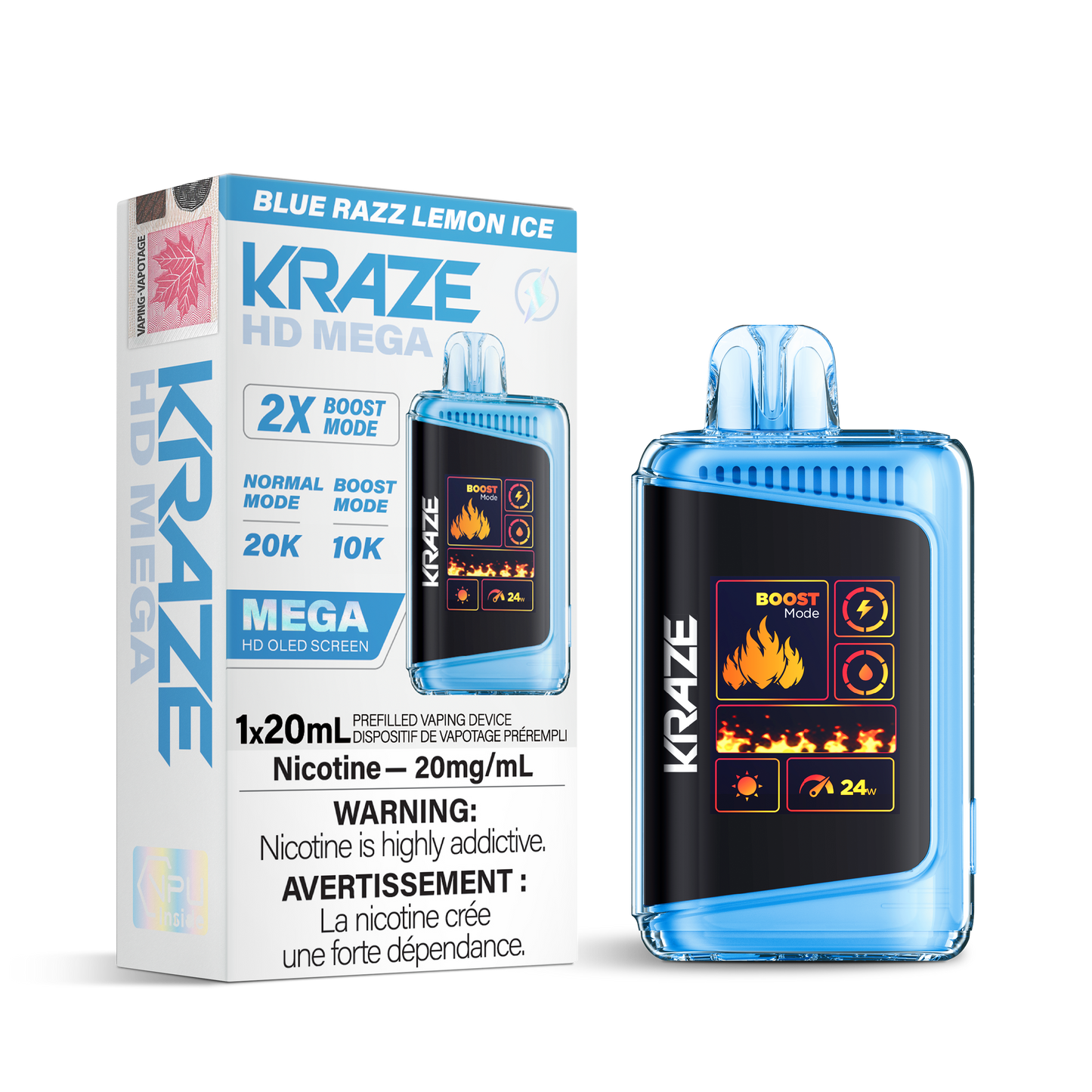 KRAZE HD MEGA 20K DISPOSABLE VAPE (ALBERTA)