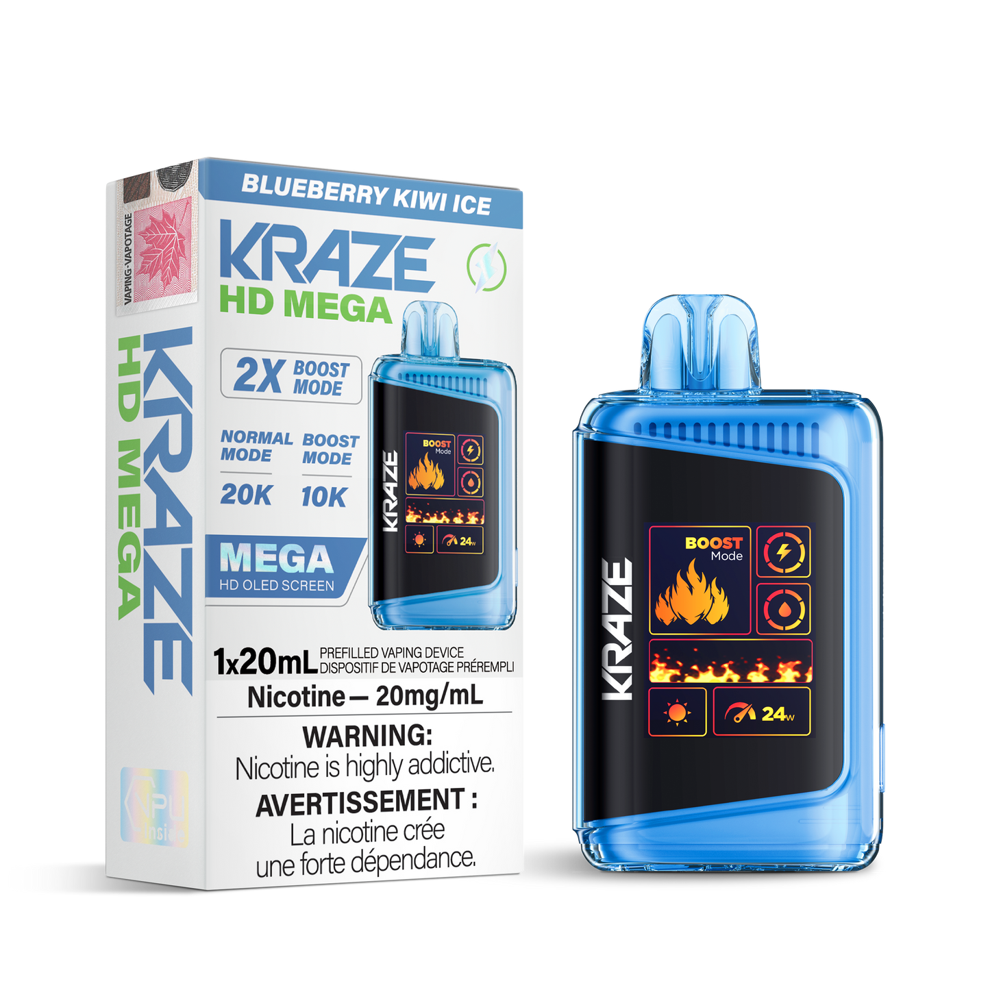KRAZE HD MEGA 20K DISPOSABLE VAPE (ALBERTA)