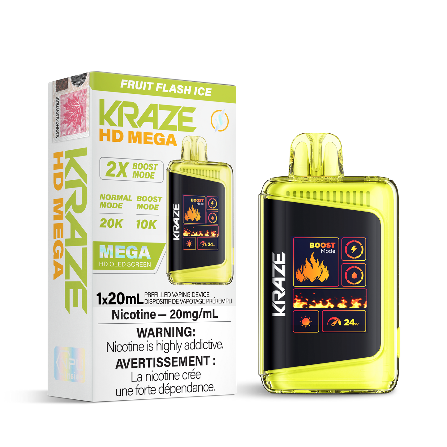 KRAZE HD MEGA 20K DISPOSABLE VAPE (ALBERTA)
